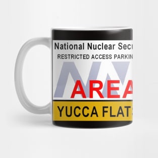 Yucca Flats Test Site Vehicle Access Pass Mug